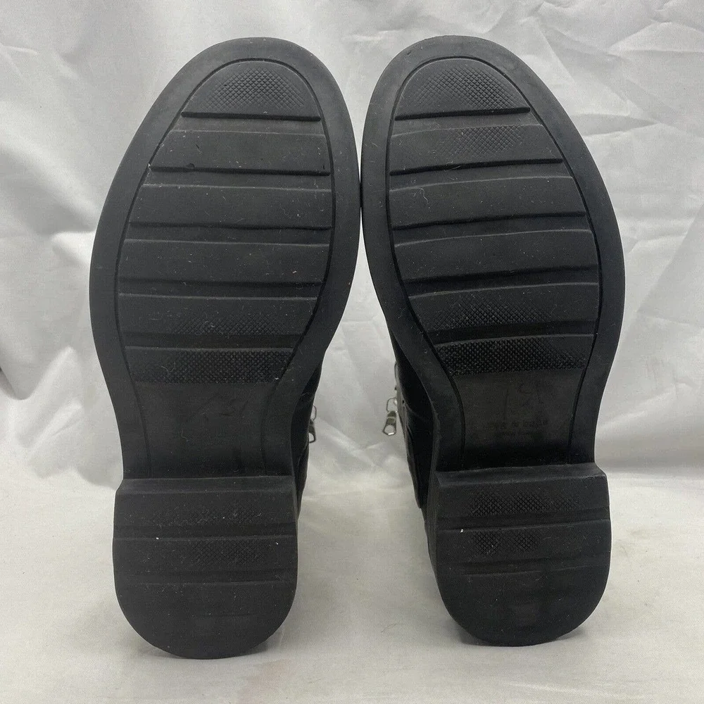 Rag & Bone New York Moto Rain Boots Black Rubber Size 37 EUR /Womens 7 US *READ - Picture 6 of 10